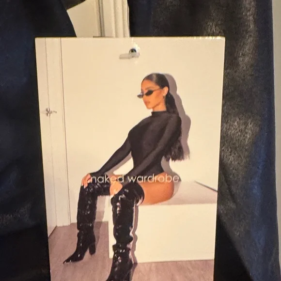 Naked Wardrobe Black Bodysuit - Picture 2 of 5